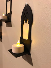 Load image into Gallery viewer, Gothic Arch LED Candle Holder, Laser-cut