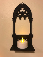 Load image into Gallery viewer, Gothic Arch LED Candle Holder, Laser-cut