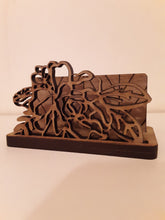 Load image into Gallery viewer, Laser-Cut Floral Wood Business Card Holder
