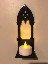 Load image into Gallery viewer, Gothic Arch LED Candle Holder, Laser-cut
